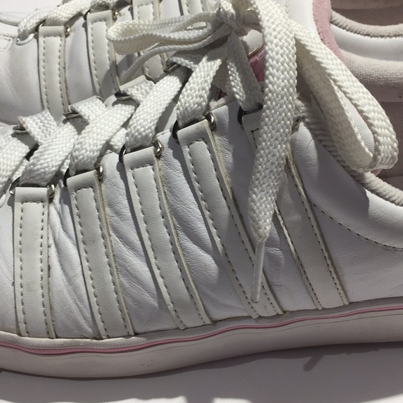Leather K•Swiss White & Pink size 9 - Picture 4 of 9
